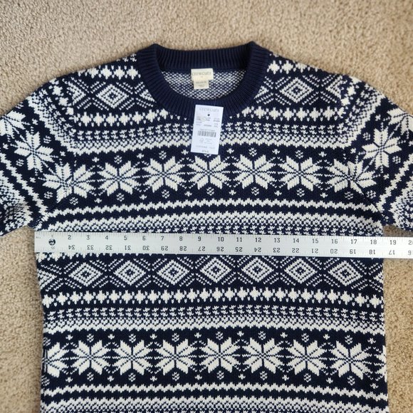 NWT Fair Isle Snowflake sweater 100% cotton - Picture 6 of 16
